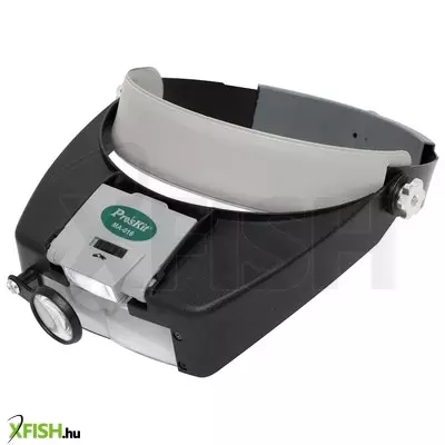 Sma proskit ma-016 világítós nagyító fejpánttal, alaplencse, lehajtható kettős lencse, elfordítható lencse, billenthető LED lámpa