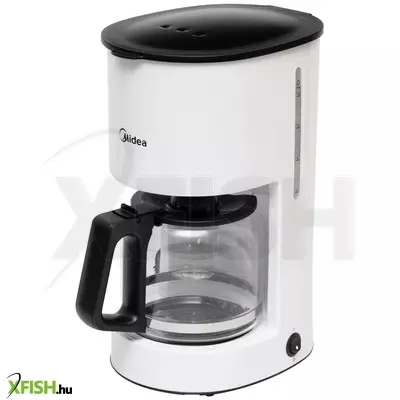 Midea ma-d1502aw kávéfőző, 1000 w, 1,25 literes, melegentartó talapzat, pause n serve funkció, fehér-fekete