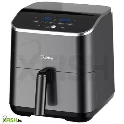 Midea mad55005apkh air fryer, forrólevegős fritőz, 4.6 L kosár, 5.7 L üst, 1500 w, 60 p időzítő, 200 °c hőmérséklet, lecsatolható sütőkosár