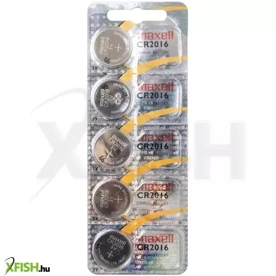 maxell cr2016 gombelem, lítium, 3v, 5 db/csomag