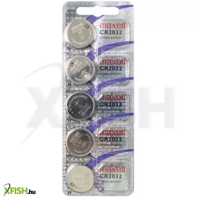 Maxell cr2032 gombelem, lítium, 3v, 5 db/csomag