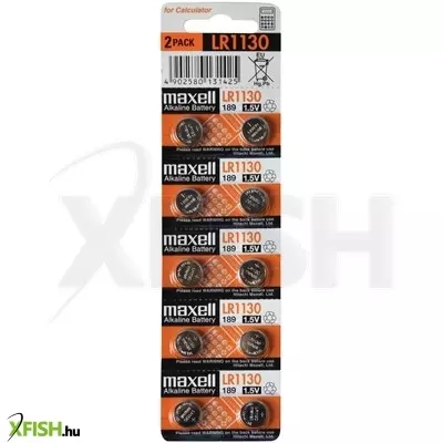 Maxell lr1130 gombelem, lr1130, alkáli, 1,5v, 10 db/csomag