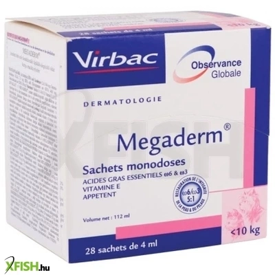 Megaderm Kondicionáló Táplálék Kigészítő Kutyák Macskák Részére 28x4ml