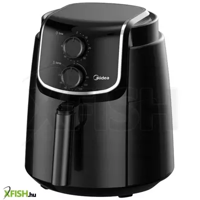 Midea mf-tn35d air fryer, forrólevegős fritőz, 3,5 literes sütőkosár, állítható hőmérséklet 200 °c-ig, 1500 w, fekete