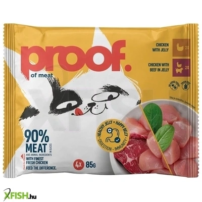 proof cat alutasak nedves macskaeledel multipack húsos 4x85g
