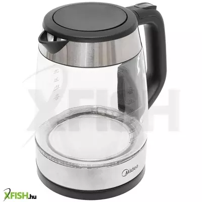 Midea mk-17g03a2 üveg vízforraló, max. 2200 w, 1,7 literes, vezetéktároló, kék megvilágítás