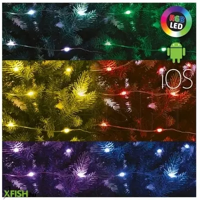 Dekorációs termékek home ml 100 rgb smart micro led-es fényfüzér, 10 M / 100 db rgb micro led, applikációval vezérelhető, USB csatlakozó, beltéri kivitel