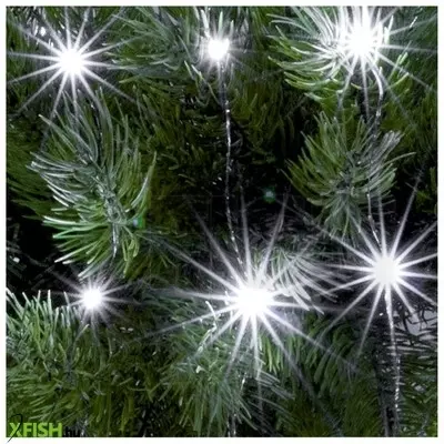 Home ml 20/wh micro led-es fényfüzér, 1,9 M / 20 db hidegfehér micro led, állófényű, átlátszó vezeték, elemes, beltéri kivitel