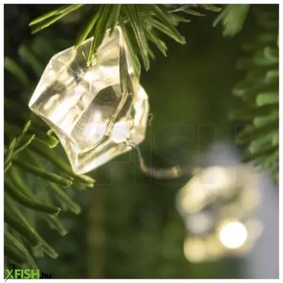 Dekorációs termékek home ml 21/ww micro led-es kristály fényfüzér, 1,9 M / 20 db melegfehér led, állófényű, átlátszó vezeték, elemes, beltéri kivitel