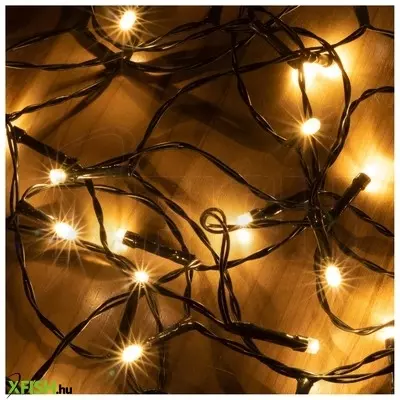 Dekorációs termékek home mlc 58/ww mini led-es fényfüzér, 4,9 M / 50 db melegfehér led, 8 fényprogram, zöld vezeték, elemes, kül- és beltéri kivitel