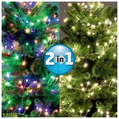 Dekorációs termékek home mlcs 600/m micro led-es cluster fényfüzér, 9 M / 600 rybg és melegfehér led, 11 fényprogram, távirányító, hálózati adapter, kül- és beltéri kivitel