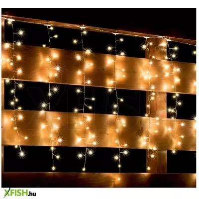 Dekorációs termékek home mlf 300/ww micro led-es cluster fényfüggöny, 3x0,5 M / 300 db melegfehér micro led, 8 fényprogram, távirányító, hálózati adapter, kül- és beltéri kivitel