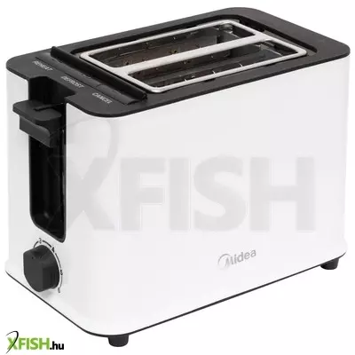 Midea mt-rp2l09w kenyérpirító, max. 950 w, 6-fokozatú időzítés, visszajelző fények, vezetéktároló, fehér-fekete