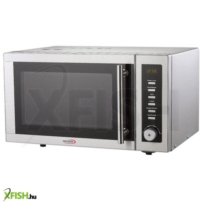 hauser mw-825 mikrohullámú sütő grill funkcióval, 900 w, 25 liter, digitális, 9 program, 11 fokozat, inox/szürke színű
