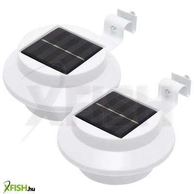 Home mx652set napelemes kerti lámpa, 3 db  melegfehér led, 2db/doboz, cserélhető akkumulátor, műanyag