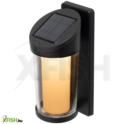 home mx653 napelemes falilámpa, 1 db melegfehér smd led, beépített akkumulátor, időjárásálló kivitel