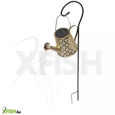 Home mx661 napelemes kerti lámpa, öntözőkanna, leszúrható, 1 db melegfehér LED + 36 db melegfehér microled, öntözést imitáló féyneffekt, fém, 465 g