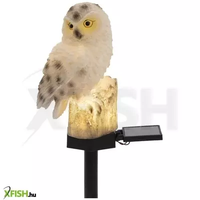 home mx671b napelemes kerti bagoly lámpa, 1 db melegfehér led, akkumulátor, műgyanta, leszúrható