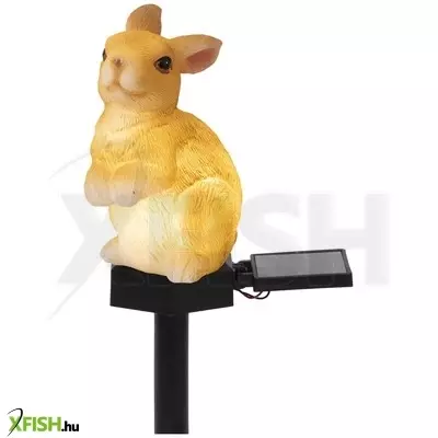 Home mx671n napelemes kerti nyúl lámpa, 1 db melegfehér led, akkumulátor, műgyanta, leszúrható