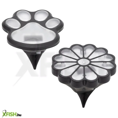 home mx674 napelemes kerti lámpa, tappancs, virág, 12db/display, 1db melegfehér led, beépített akkumulátor