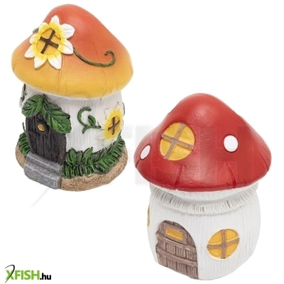 Home mx675 napelemes gombaház kerti lámpa, 1db melegfehér led, 12db/display, beépített akkumulátor, műgyanta alapanyag