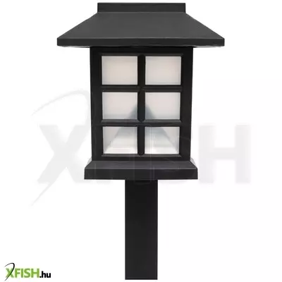 Home mx716 napelemes kerti lámpa, 12db-os display, műanyag, 1 db hidegfehér led, kültéri, beltéri