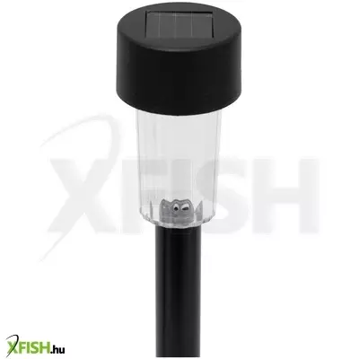 Home mx842 napelemes kerti lámpa, 1 db melegfehér led, akkumulátor, fekete műanyag, 24db-os szett