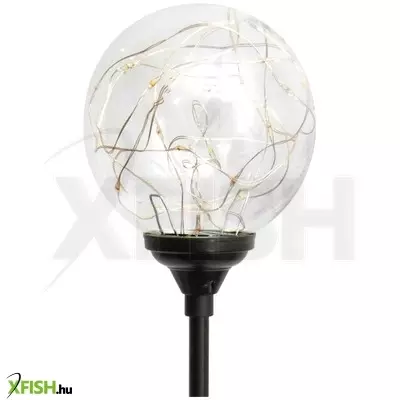 home mx 623 napelemes kerti lámpa, 20 microled, üveg, időjárásálló, automatikus, színes