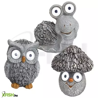 Home mx 639 napelemes kerti lámpa, gomba / bagoly / csiga, 2 db fehér led, automatikus, akkumulátoros