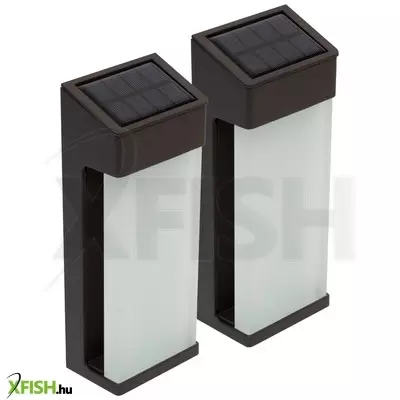 Home mx 655/2 napelemes fali lámpa, 2 db smd led, napelem és töltő, automatikus