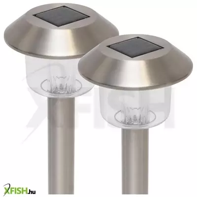 home mx 762/2 napelemes kerti lámpa, 1 db színváltó led, rozsdamentes fém, időjárásálló, automatikus, színes