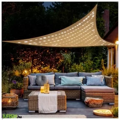 home mxnv3 napvitorla, 140 led, napelem, 8 program, ip44, polietilén hdpe, 1 x 1,2 v aa nimh 1000 mah akkumulátor, tartozék rögzítők, kül- és beltéri