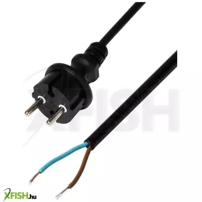 use home n 10-3/1,0 hálózati csatlakozókábel, 3 m, h05rn-f 2 x 1,0 mm2 gumikábel,  ip44 védettség, max.2300w, fekete