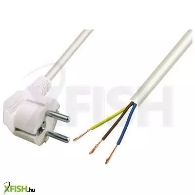 Use home n 7 hálózati csatlakozókábel, 2 m, h05vv-f 3g0,75 mm2 kábellel, védőérintkezős, max.1380w, fehér