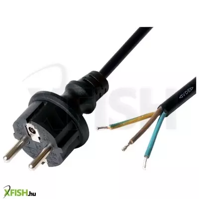 Use home n 8-5/1,5 hálózati csatlakozókábel, 5 m, h05rr-f3g1,5mm2 gumikábellel,  ip44 csatlakozódugó, védőérintkezős, max.3680w, fekete