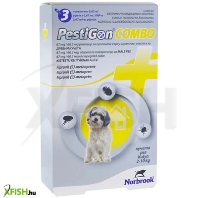 Pestigon Combo Spot On Kutyának S 2-10 kg 3db/csomag