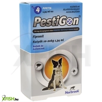 Pestigon Spot On Kutyának M 10-20 kg 4db/csomag
