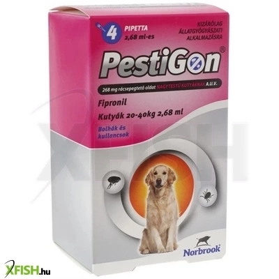 Pestigon Spot On Kutyának L 20-40 kg 4db/csomag