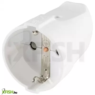 Home nea 1/wh földelt aljzat egyenes kábelvezetéssel, aljzat gyermekvédelemmel, rugalmas törésgátlóval, 3680 w, fehér