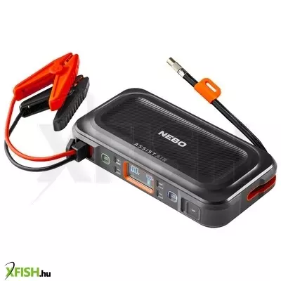 Nebo neb-pbk-0004-g assist-air jump starter, 1500 a, 55,5 wh akkumulátor, 120 psi, 1x usb-a (2,1 a), 1x usb-c (20 w), 200 lm, indítás rásegítő