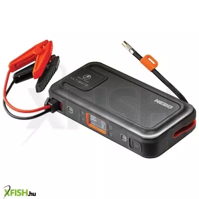 Nebo neb-pbk-0006-g ultimate, jump starter, 12vdc/600 a 3mp, 1500 a max., kompresszor, 130 psi max., lcd kijelző, smart charge, indítókábelek