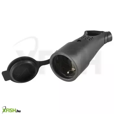 Home nga 01 földelt aljzat 45°-os kábelvezetéssel, aljzat gyermekvédelemmel, kül- és beltéren is használható, max. 3680 w, fekete