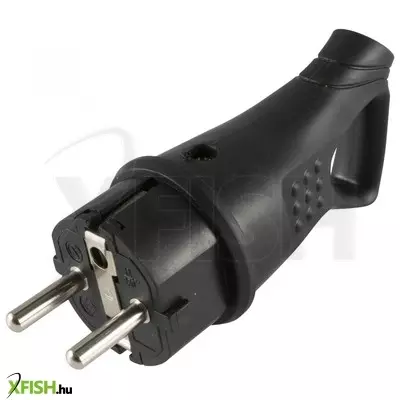 Home ngd 02 földelt dugvilla 45°-os kábelvezetéssel, kül- és beltéren is használható, max. 3680 w, fekete