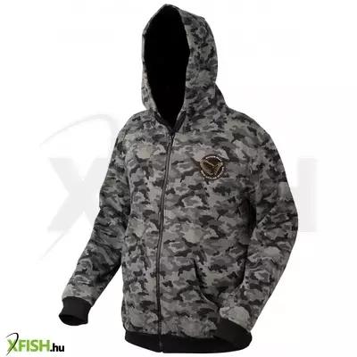 Savage Gear Black Savage Zip Hoodie S-Es Horgász Pulóver