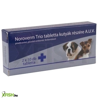 Noroverm Trio Bélféreg Tabletta Kutyák Részére 20db/csomag