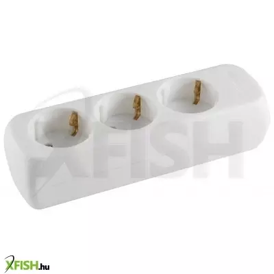 Home nv 03 hálózati elosztó, szerelhető, 3 gyermekvédelemmel ellátott aljzat, falra akasztható, max. 3500w, fehér