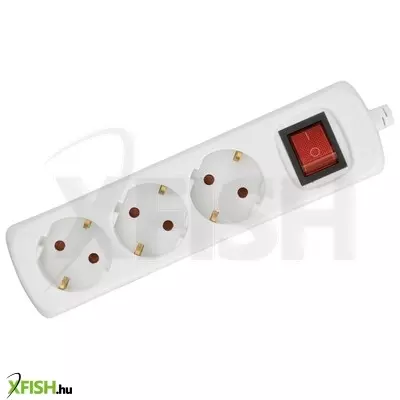 Home nv 03k hálózati elosztó, szerelhető, 3 gyermekvédelemmel ellátott kapcsolós aljzat, max. 3500w, fehér