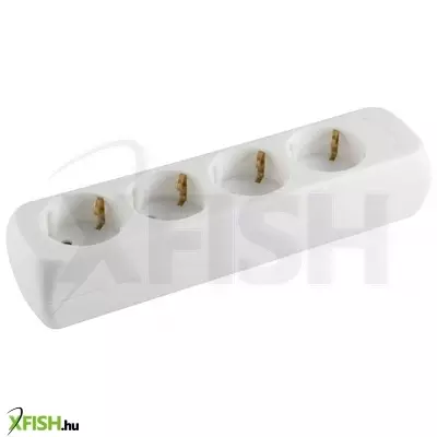 Home nv 04 hálózati elosztó, szerelhető, 4 gyermekvédelemmel ellátott aljzat, falra akasztható, max. 3500w, fehér