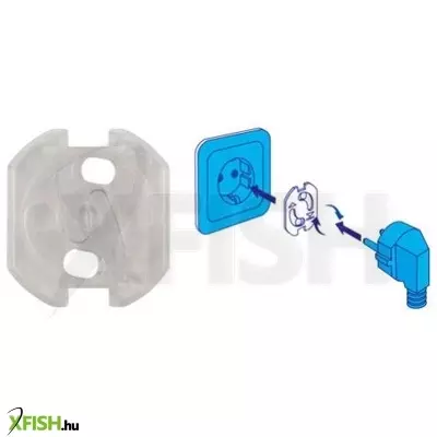 Home nv 10t gyermekvédő hálózati aljzatba, minden védőérintkezős aljzatban alkalmazható, megakadályozza a közvetlen kontaktust, 6db/csomag, átlátszó