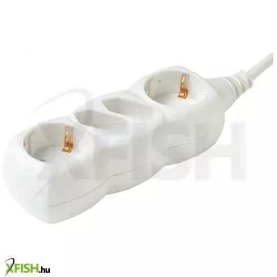 Home nv 14-3/wh/1,5 hálózati elosztó, 3 m, h05vv-f 3g1,5 mm2 kábel, ip 20 kivitel, 2 védőérintkezős és 2 euro aljzat, max. 3500w, fehér